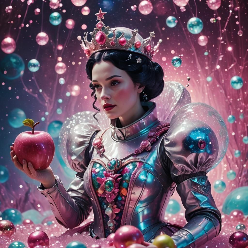 Snow White Space Mermaid Queen with Glass Apples