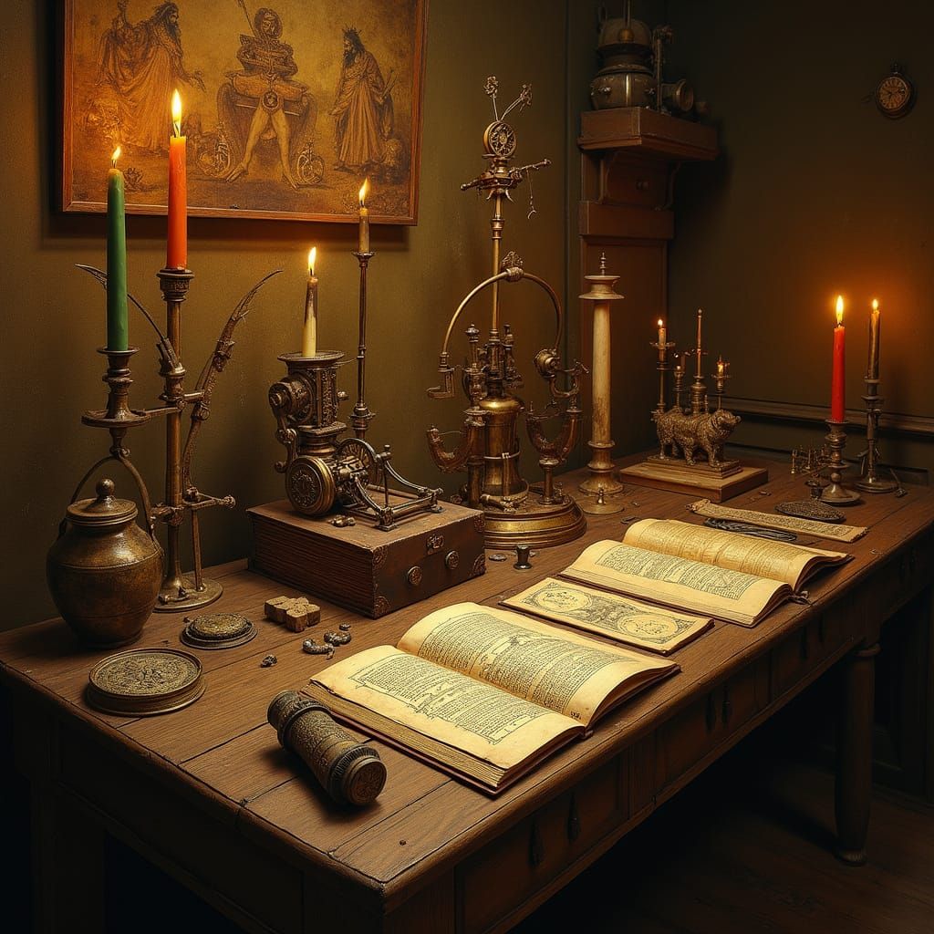 15th-Century Renaissance Study in Intricate Illuminations