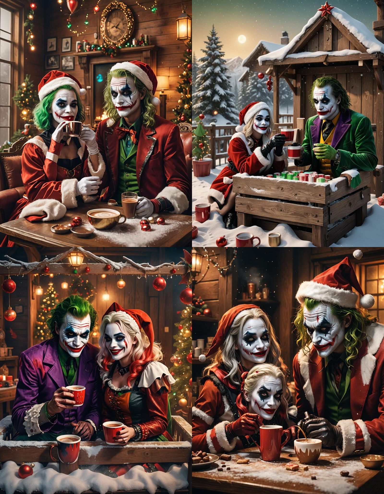 Joker and Harley Quinn Enjoy Merry Christmas in a Deserted L...