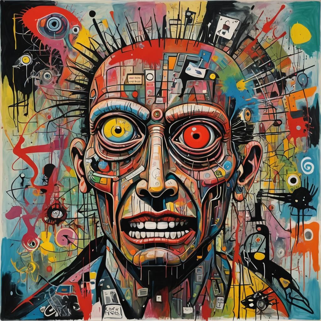 Sinister Herdsman: Hyperdetailed Cubist Horror Art