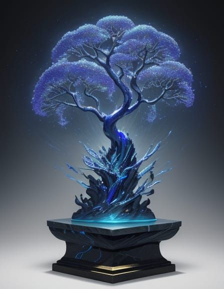 Surreal Lapis Lazuli Dragon Buddha Statue