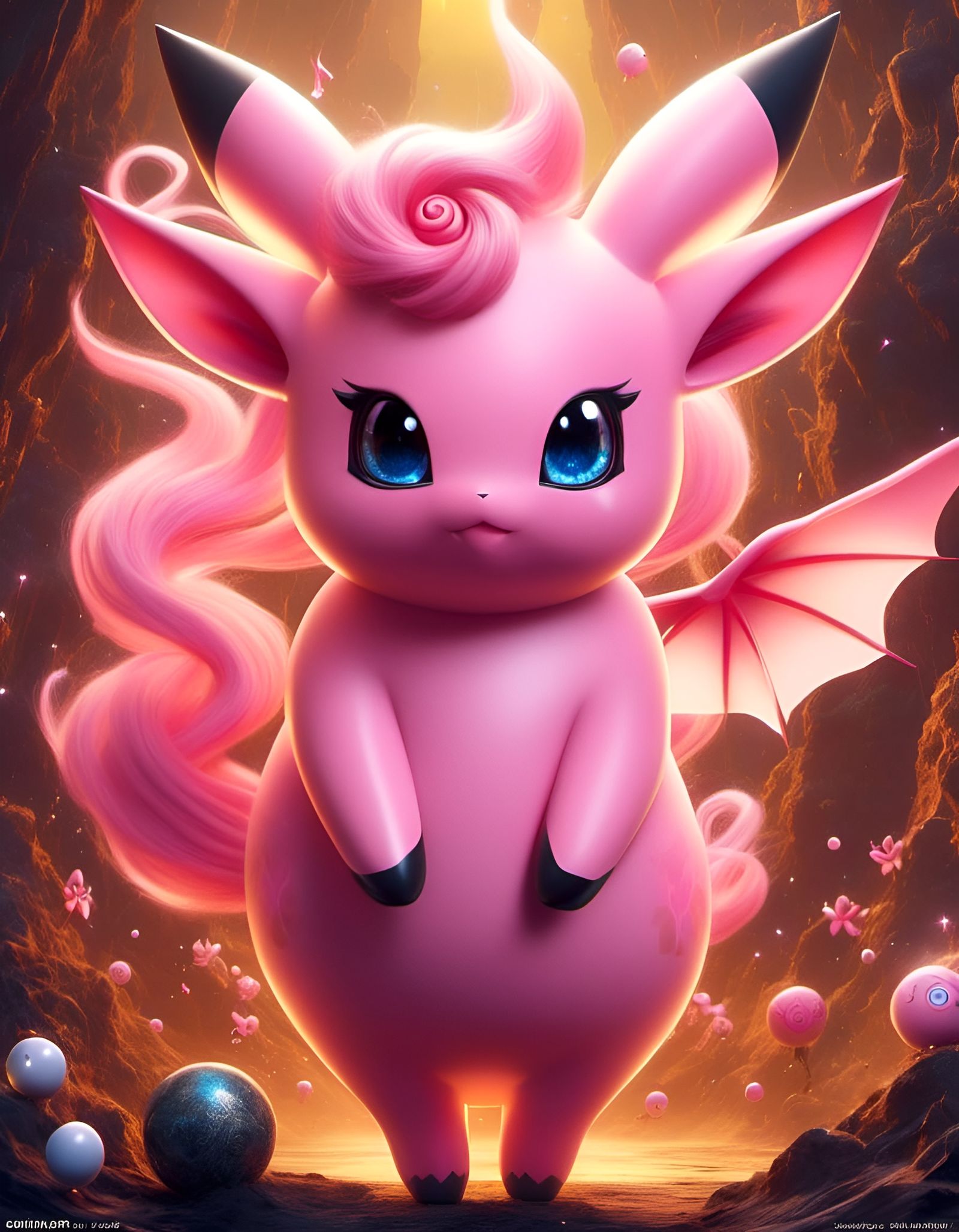 Humanoid Clefairy Pokemon Girl in Digital Art