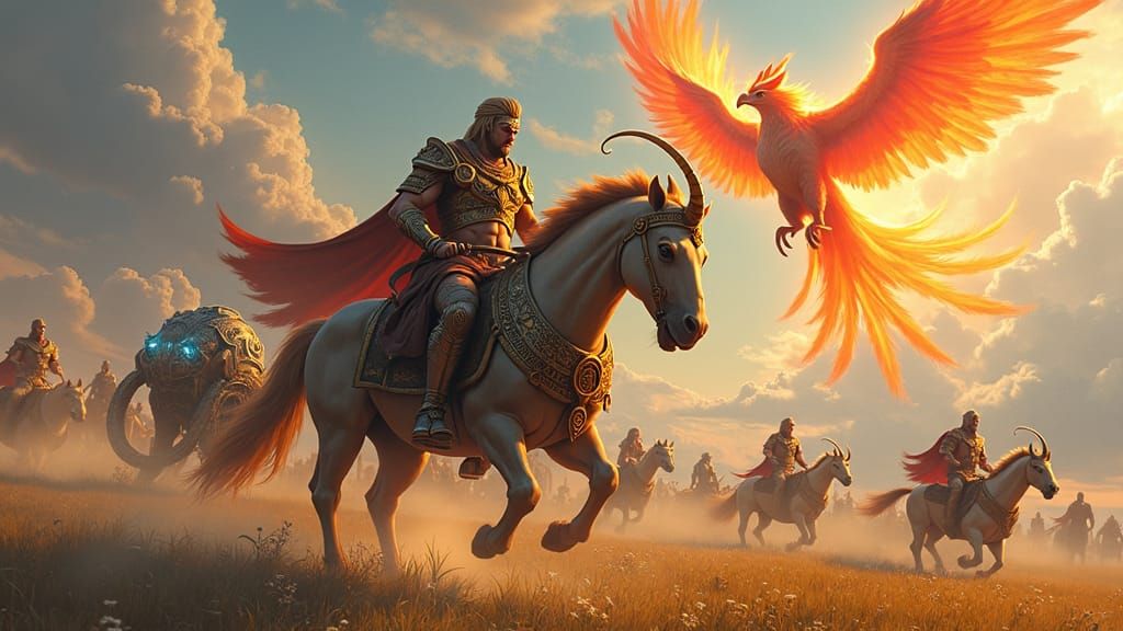 Centaur Warrior Charging into Battle with War Hammer