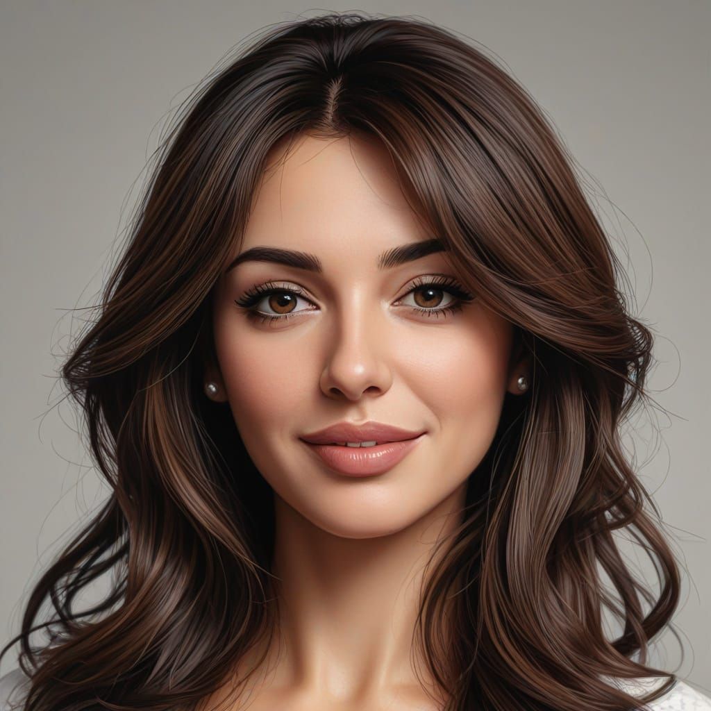 Monica Bellucci Caricature in 8K Resolution