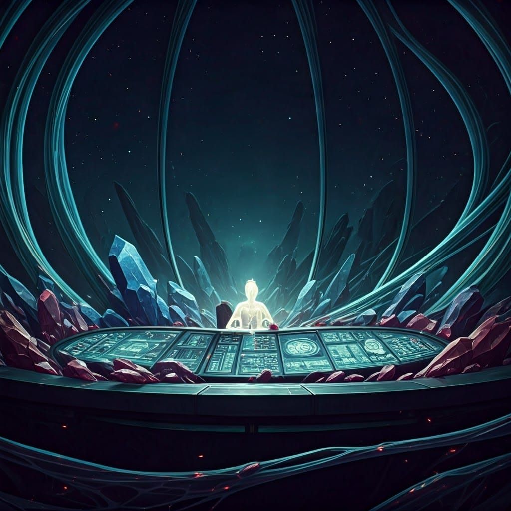 Ethereal Being Organizes Data in Fantasy Realm