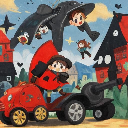 Bolshevik on Armored Car: Miró and Soutine Style