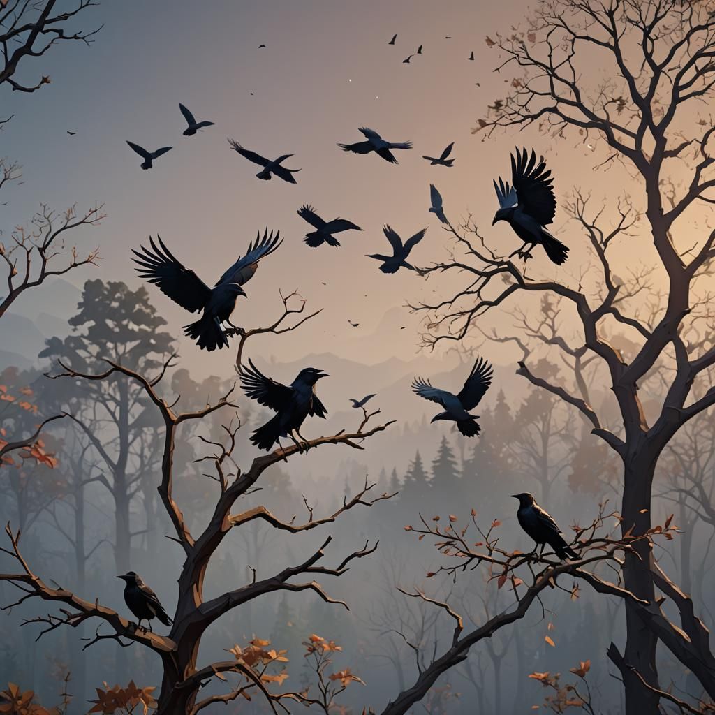 Crows Landing: Low Poly Matte Painting