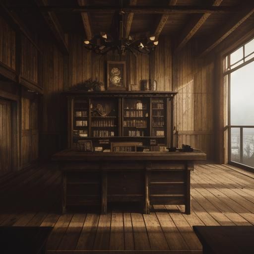 Typographer Arranges Wooden Blocks in Golden Light