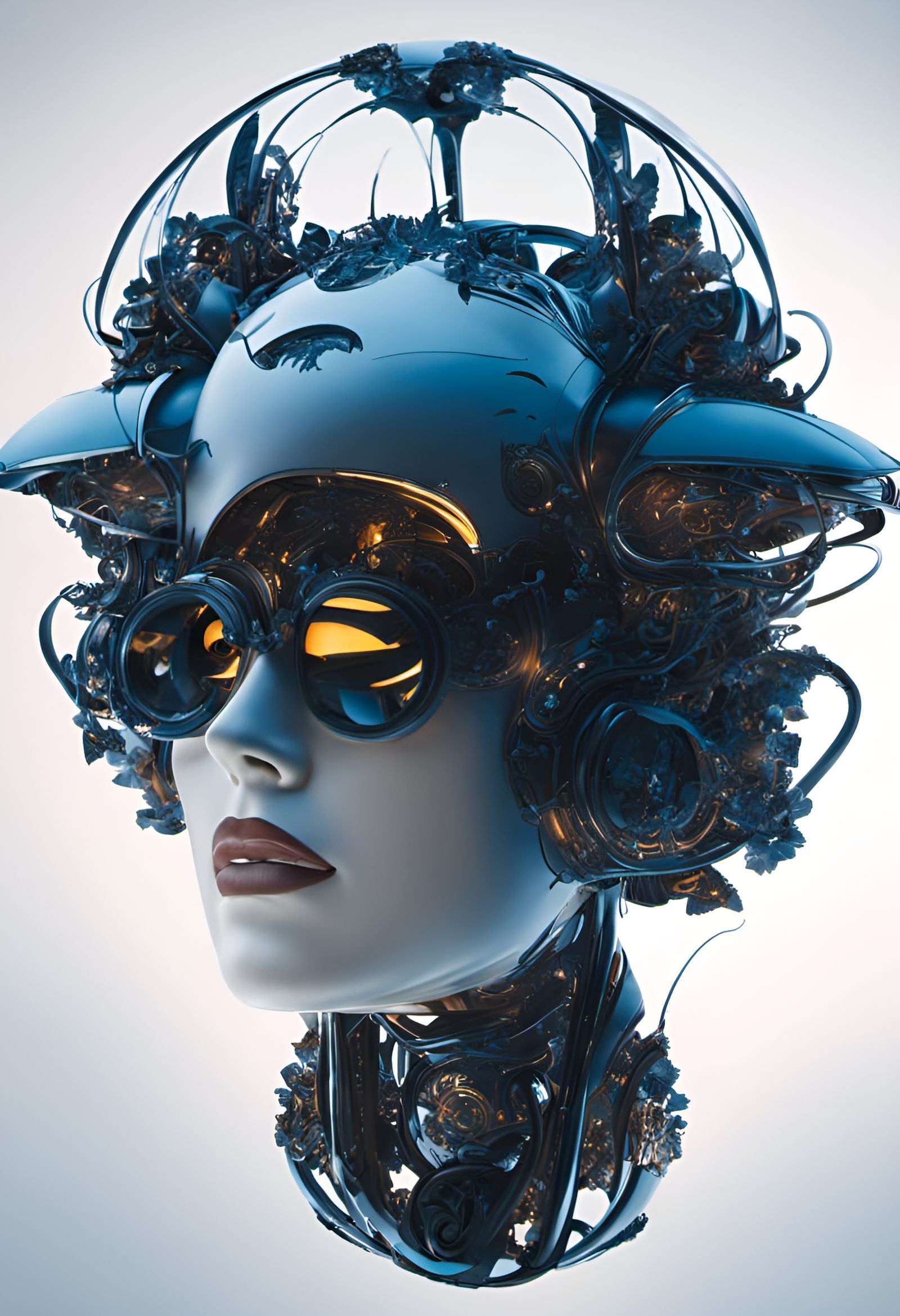 Photorealistic Fractal Fungi Brain Forest