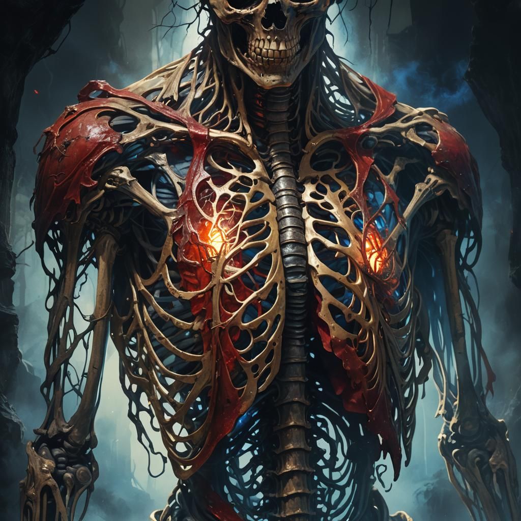 Ethereal Lungs Glow in Dark Fantasy Art