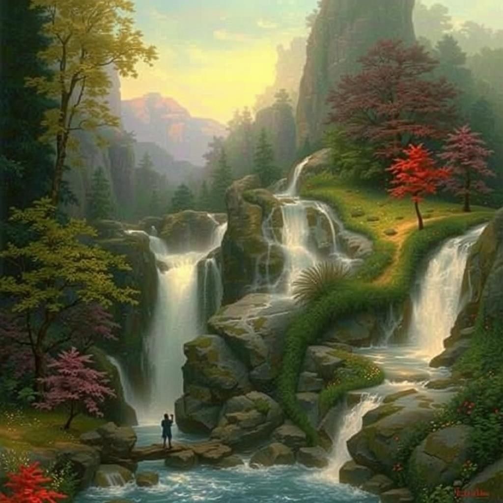 Cascading Waterfalls Meet with Water Elemental