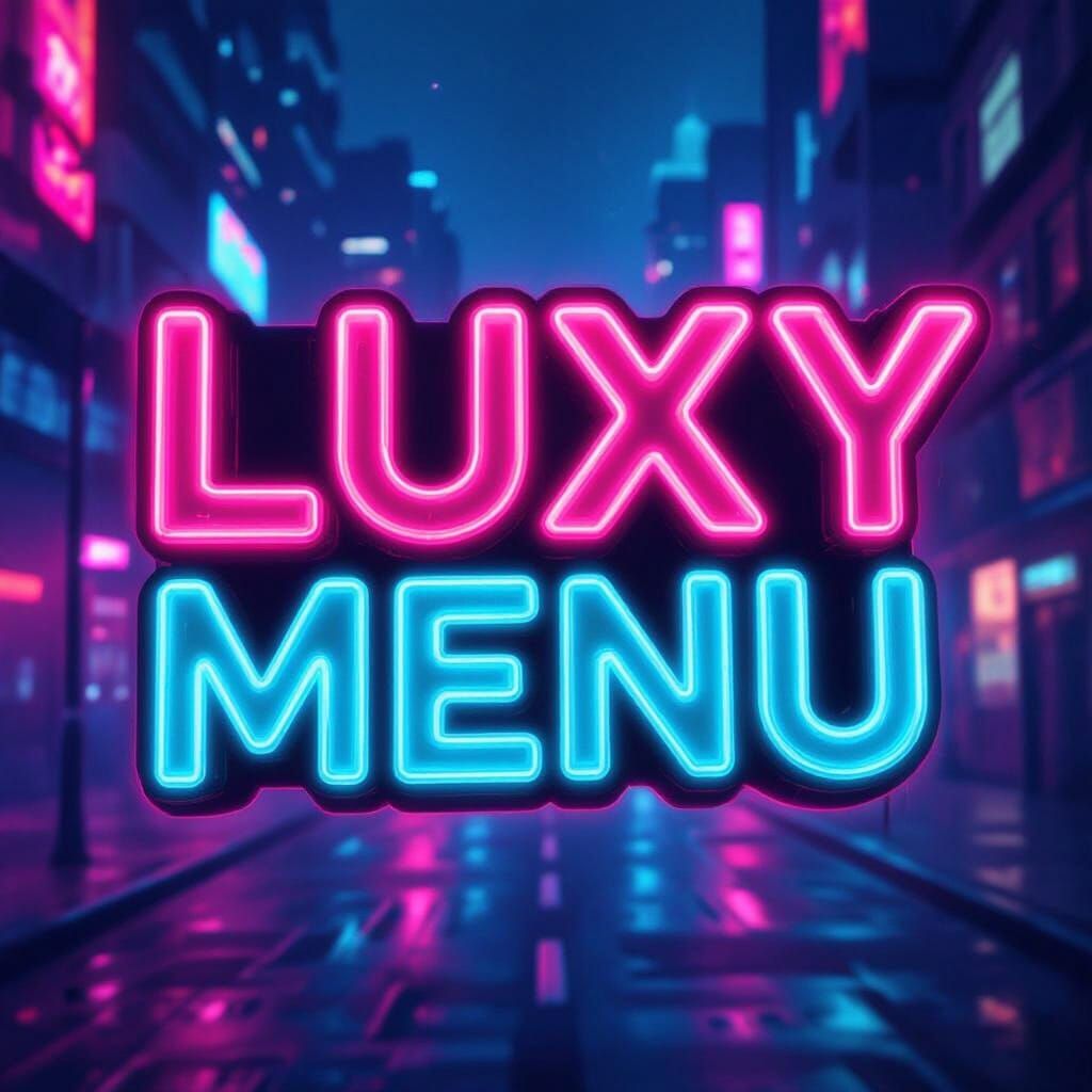 Luxy Menu Neon Cityscape Discord Profile Pic