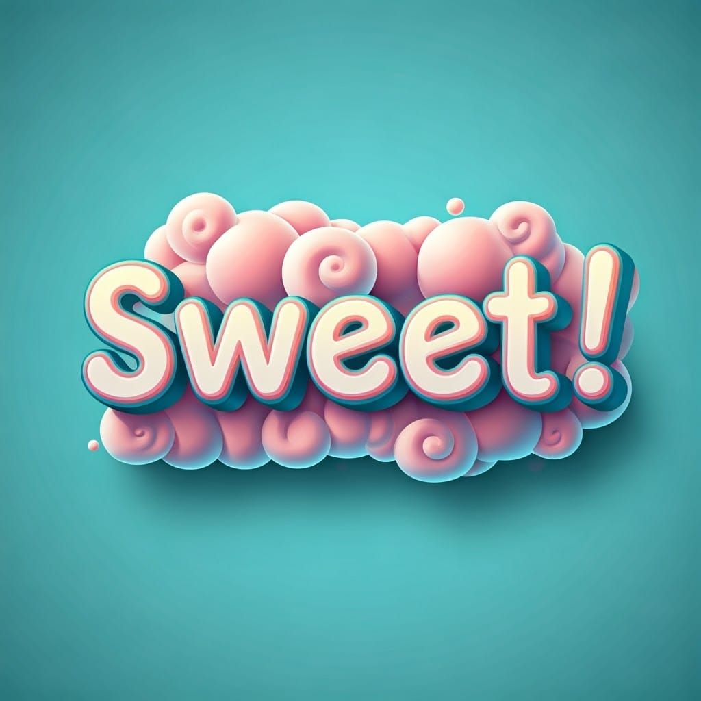 Vibrant 3D Typography in a Pop Art Style