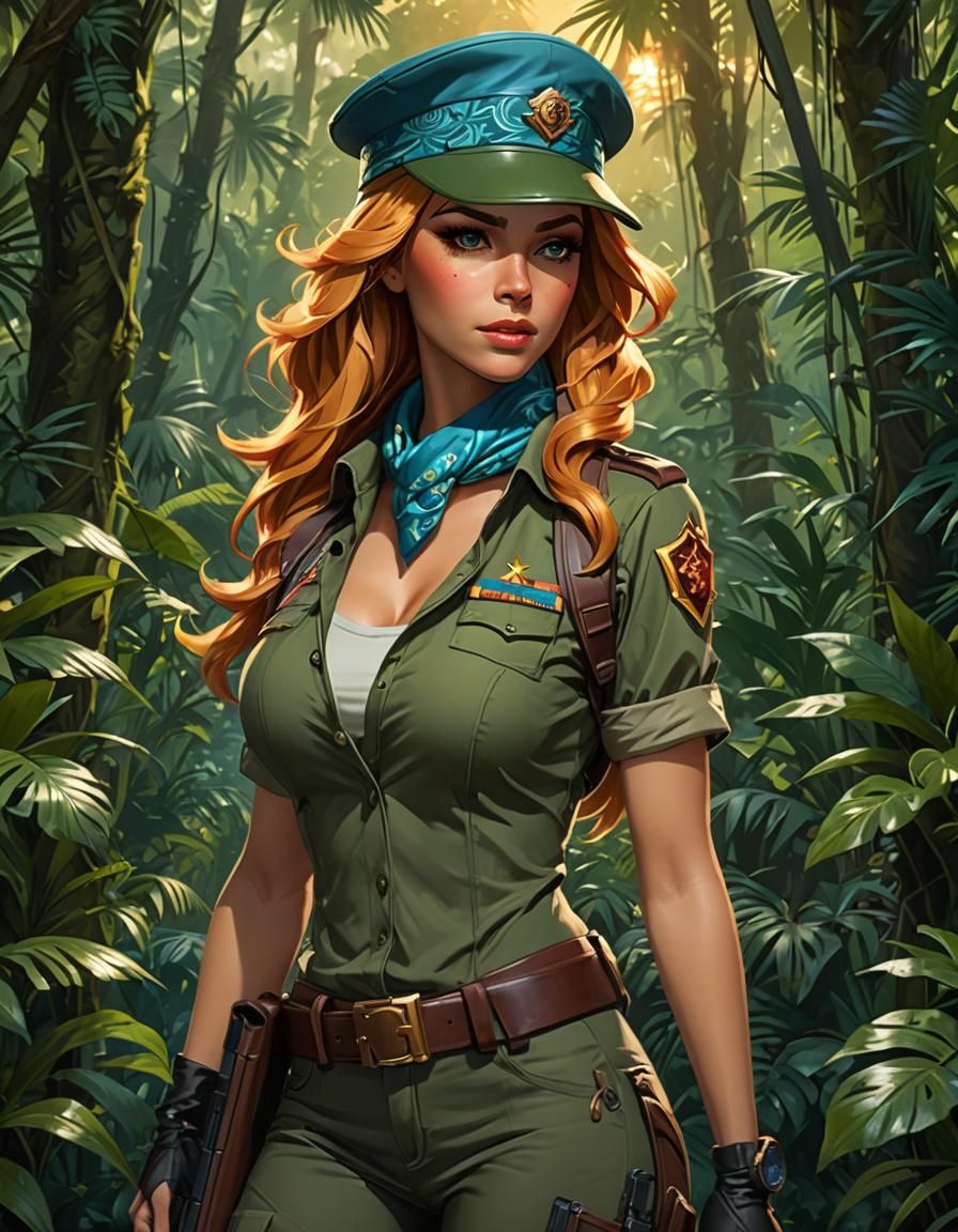 Sunset Shimmer: Spy Infiltrator in Jungle, Digital Art