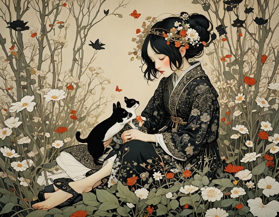 Whimsical Dreamer in Illustrative Style