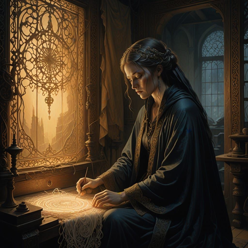 Surreal Seamstress Weaves Enchanted Fabric