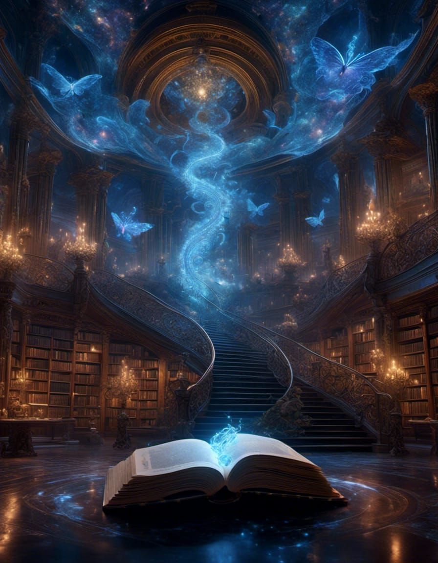 Ethereal Grimoire Unveiling Radiant Fairies in Twilight