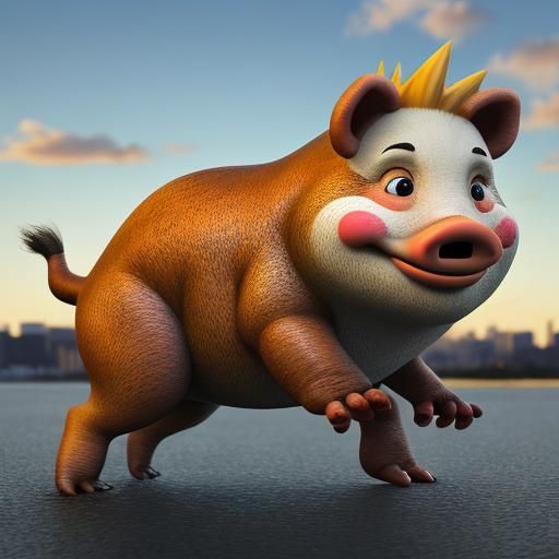 AI Generated Image of Porky
