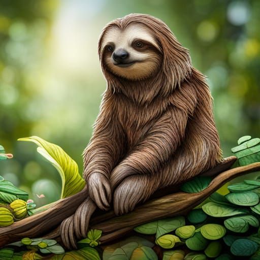 Mystical Sloth Statue in Jungle Village