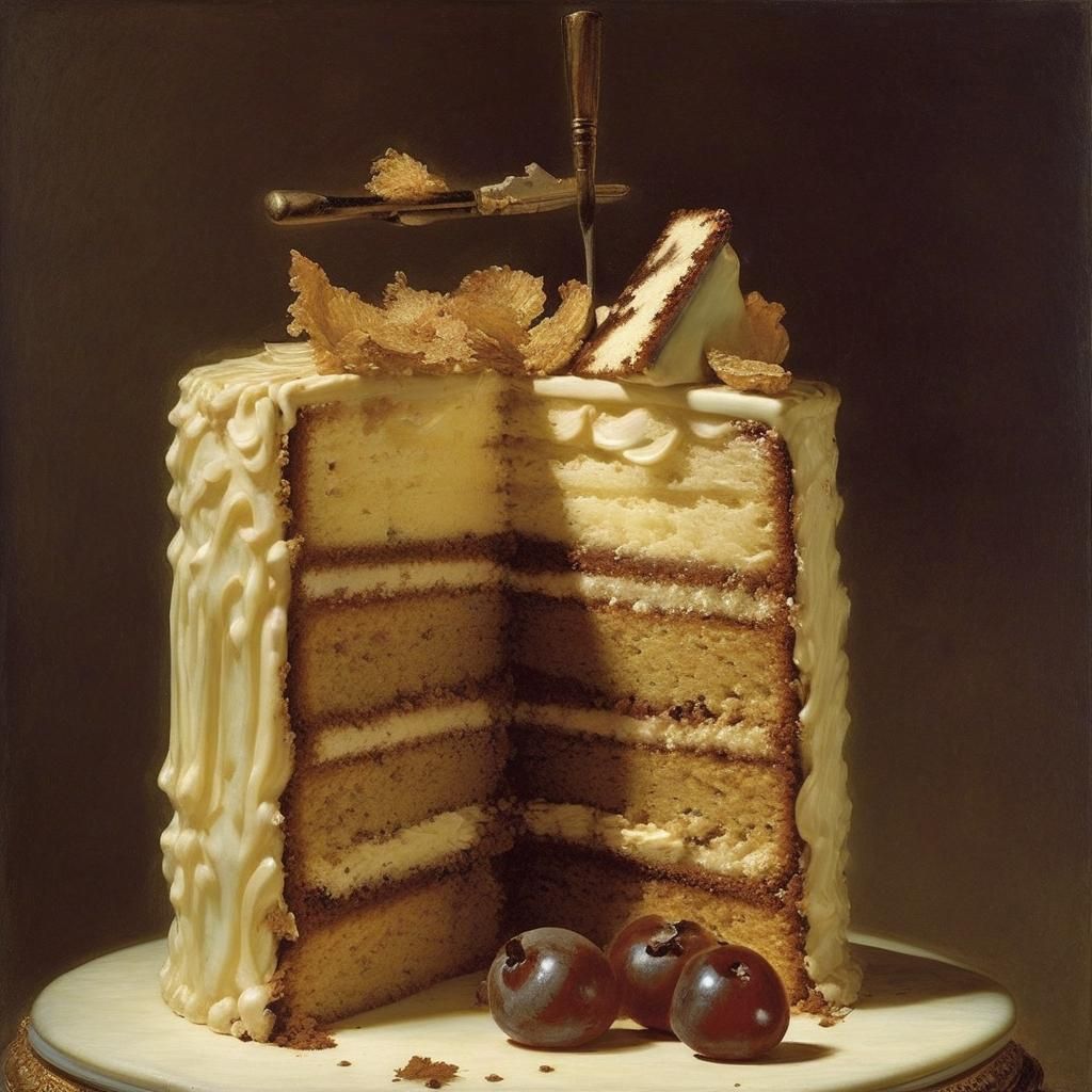 Musical Cake Sculpture Inspired by Impressionism