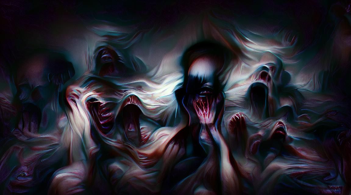 Sinister Scream of Consciousness in Darkness