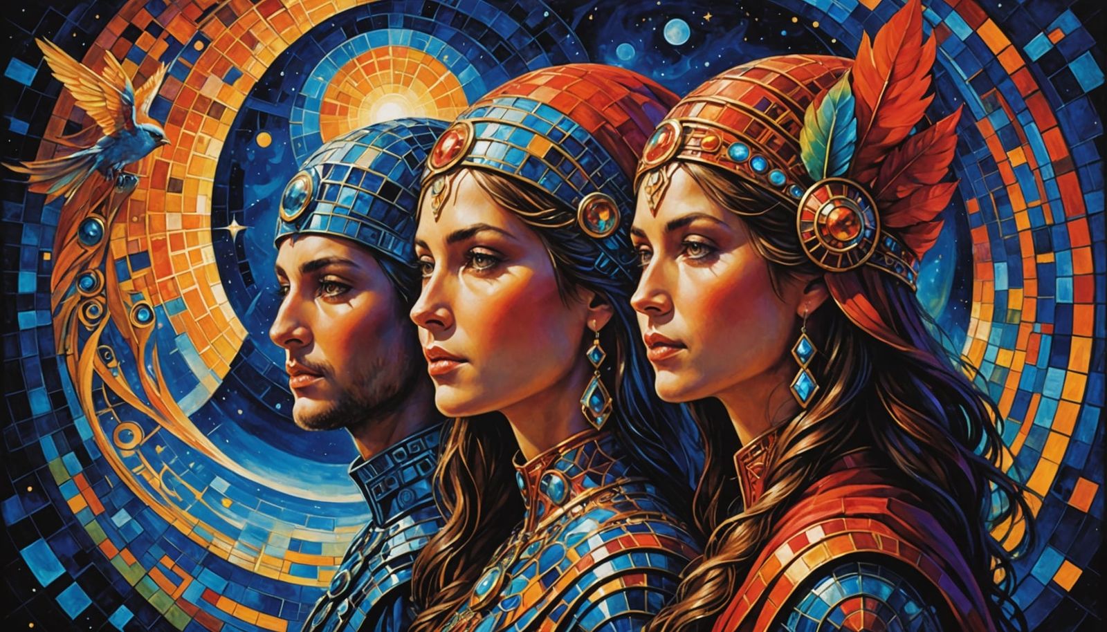 Guardians in Vibrant Ethereal Realm