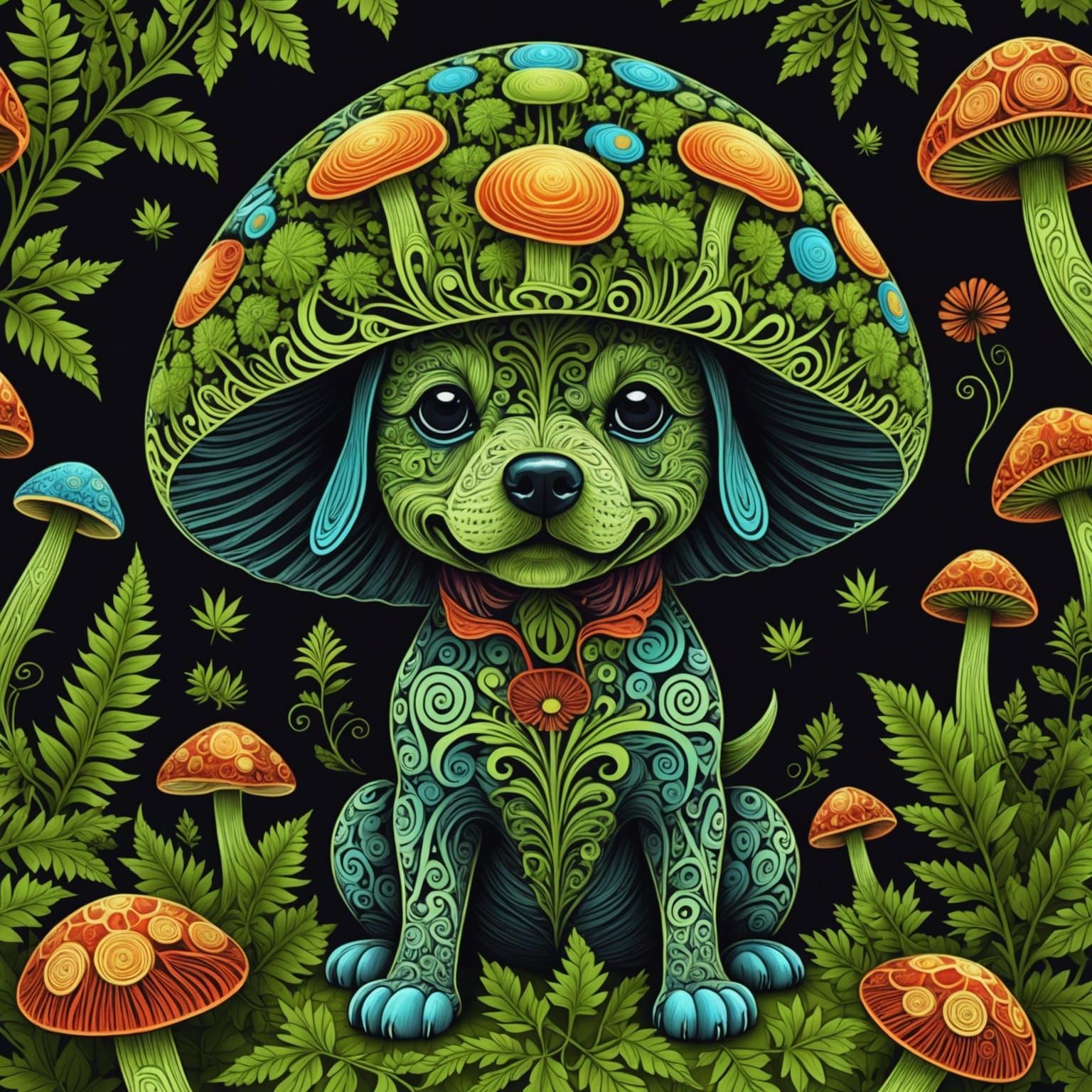 Weed dog mushroom