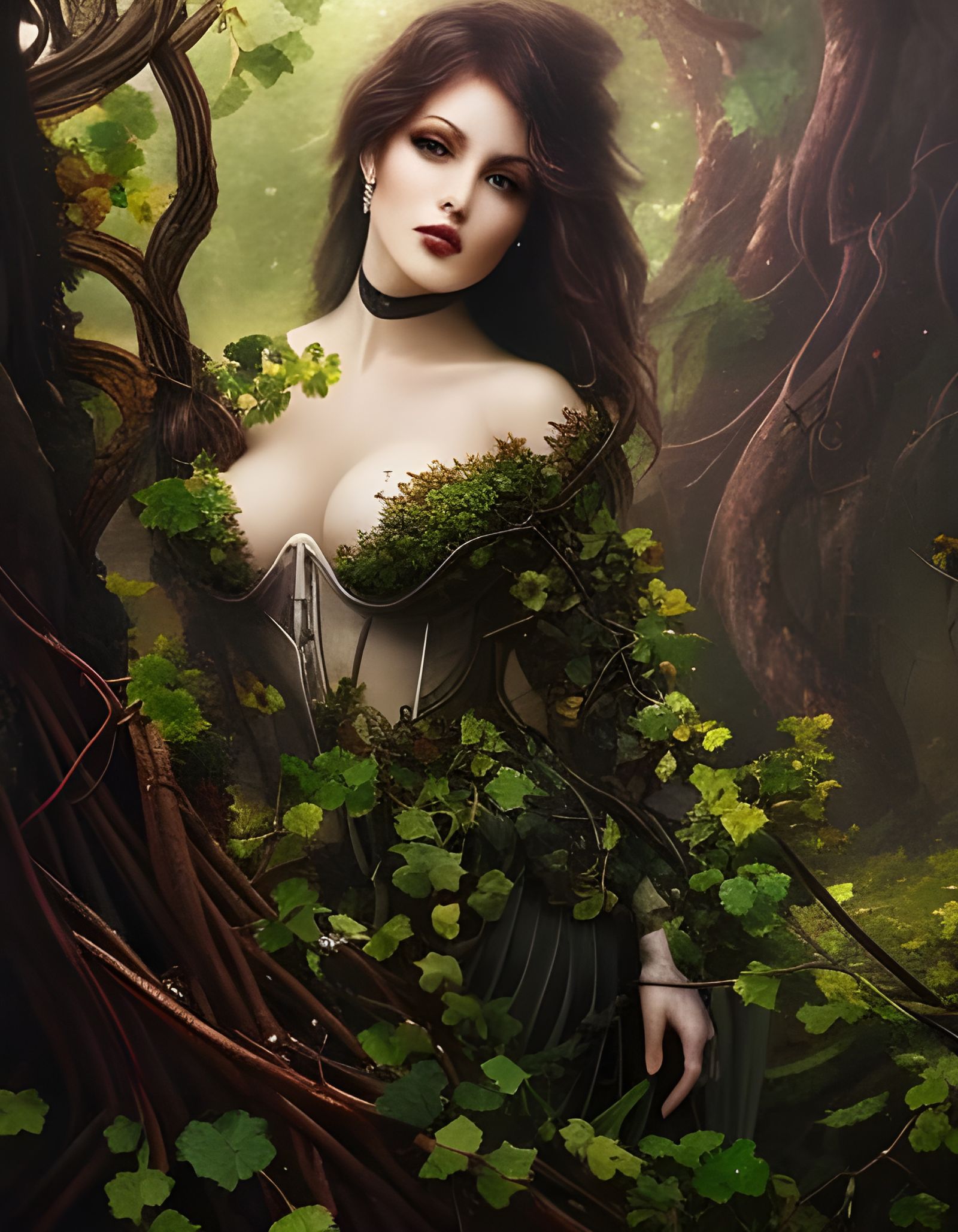 Gothic Forest Lady: Digital Painting of Deadly Sins