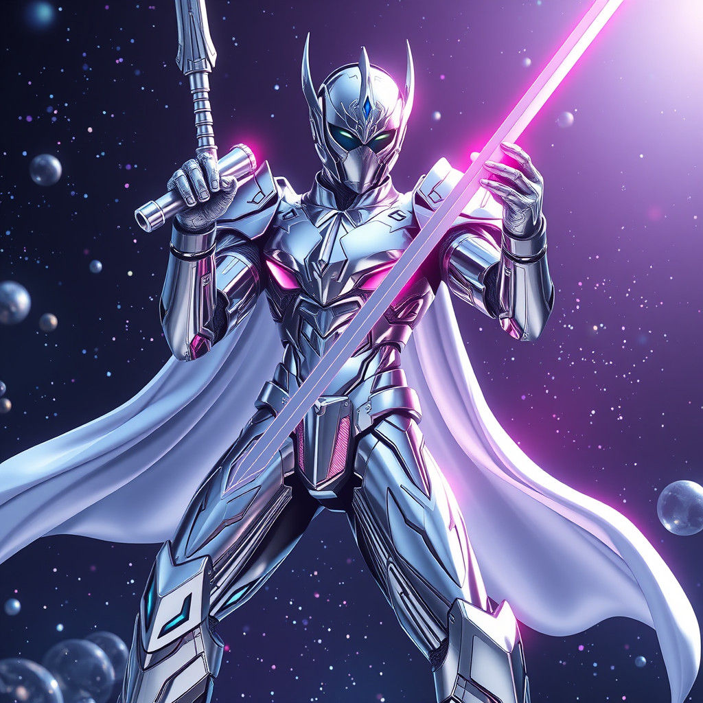 Space Knight Silver Surfer in 3D Anime Art