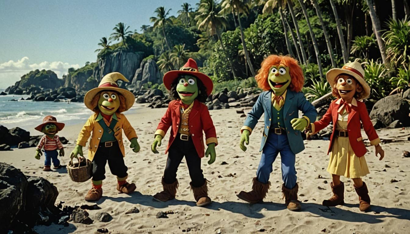Mayor H.R. Pufnstuf and the other residents of Living Island...