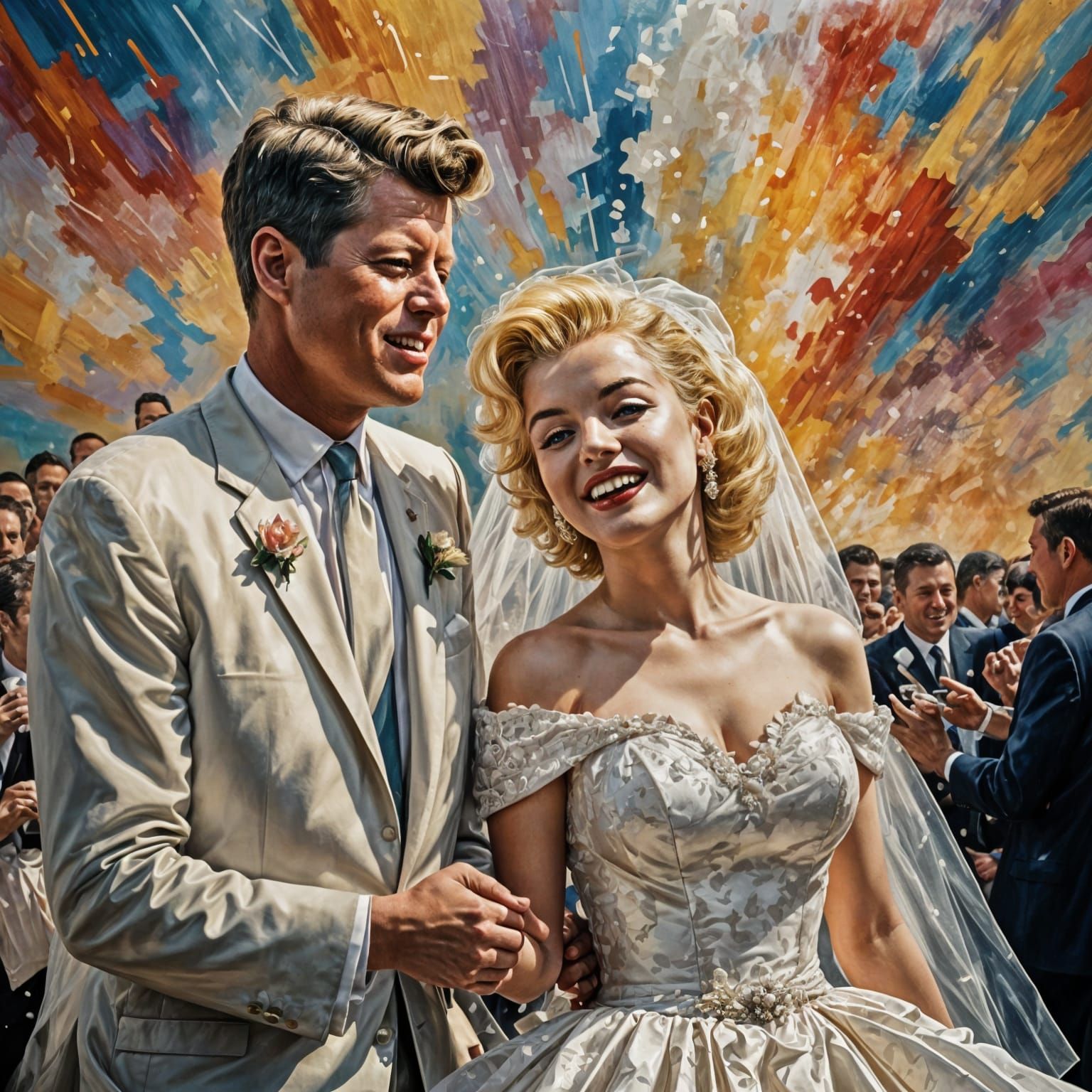 John F Kennedy weds Marilyn Monroe