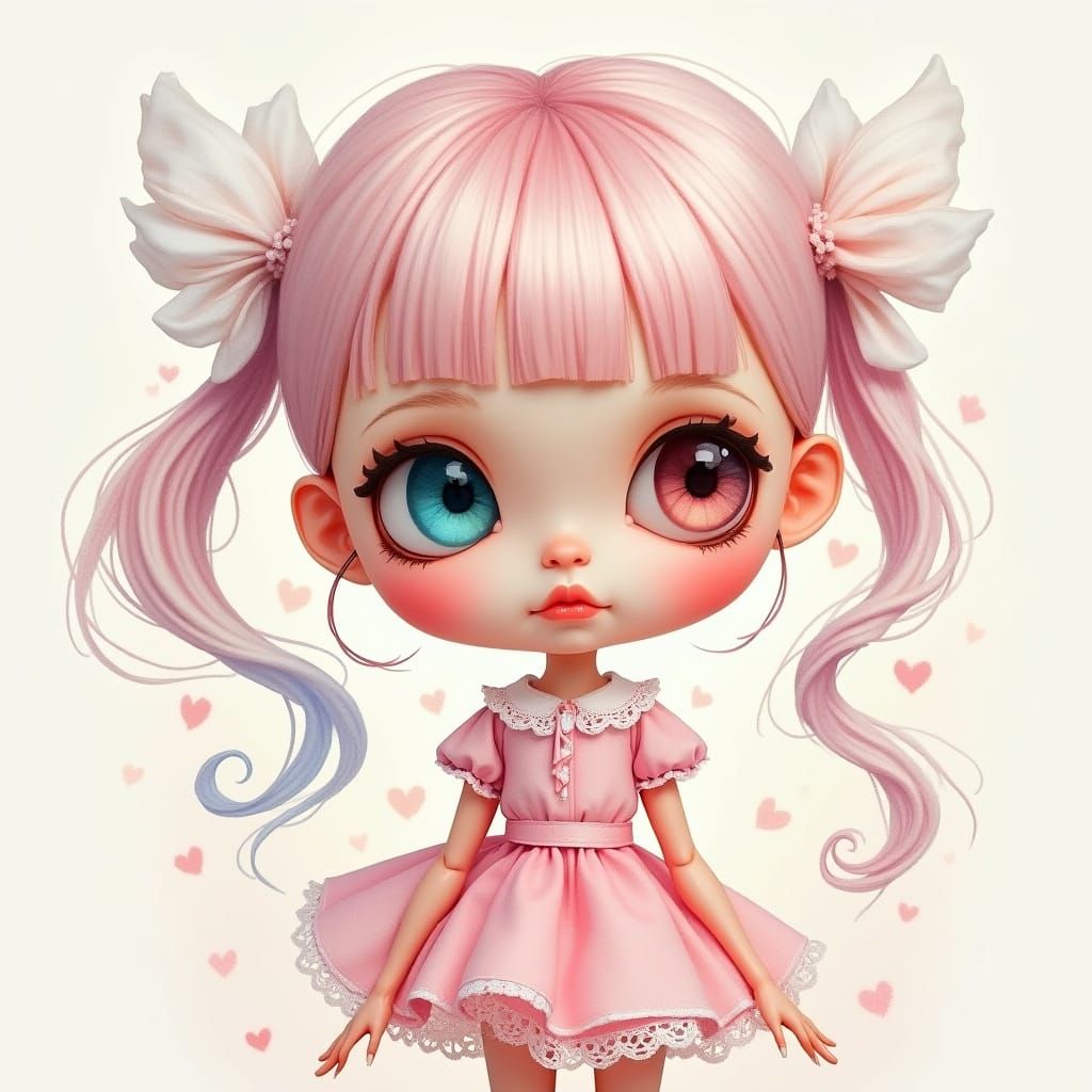 Blythe Doll in Whimsical Pastel Wonderland