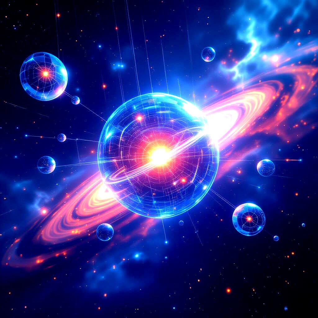 Ethereal Cosmic Entity in Deep Space as 3D Concept Art