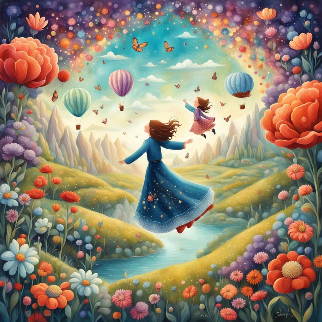 Enchanting Fairytale Landscape Illustration