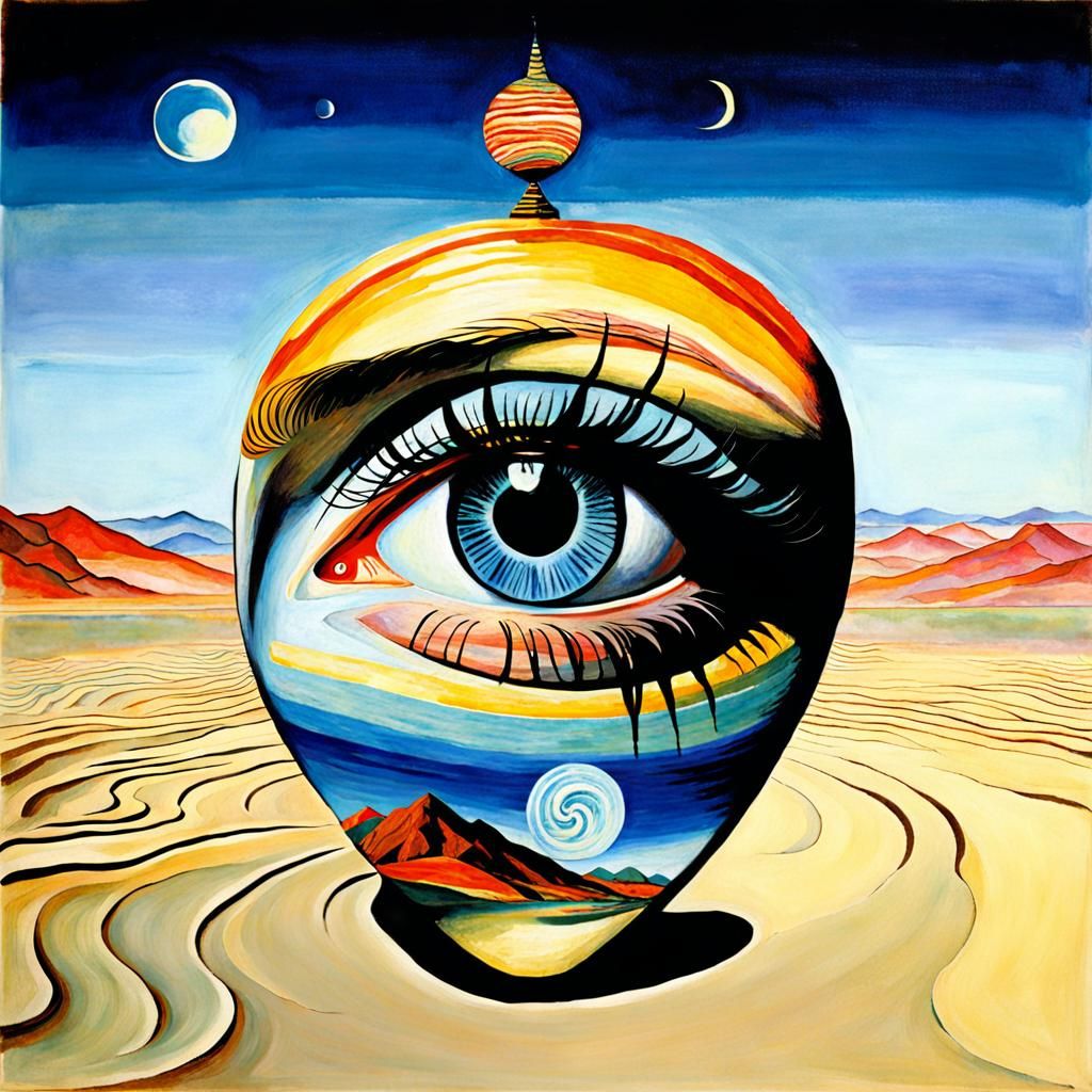 Mystical Druidess: Surrealist Bohemian Cosmic Art