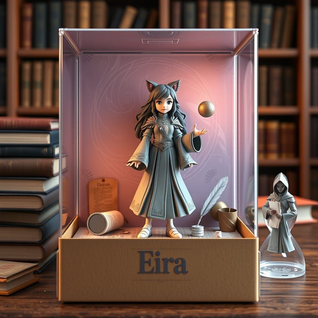 Collectible Figurine in Premium Packaging - Studio Rendering