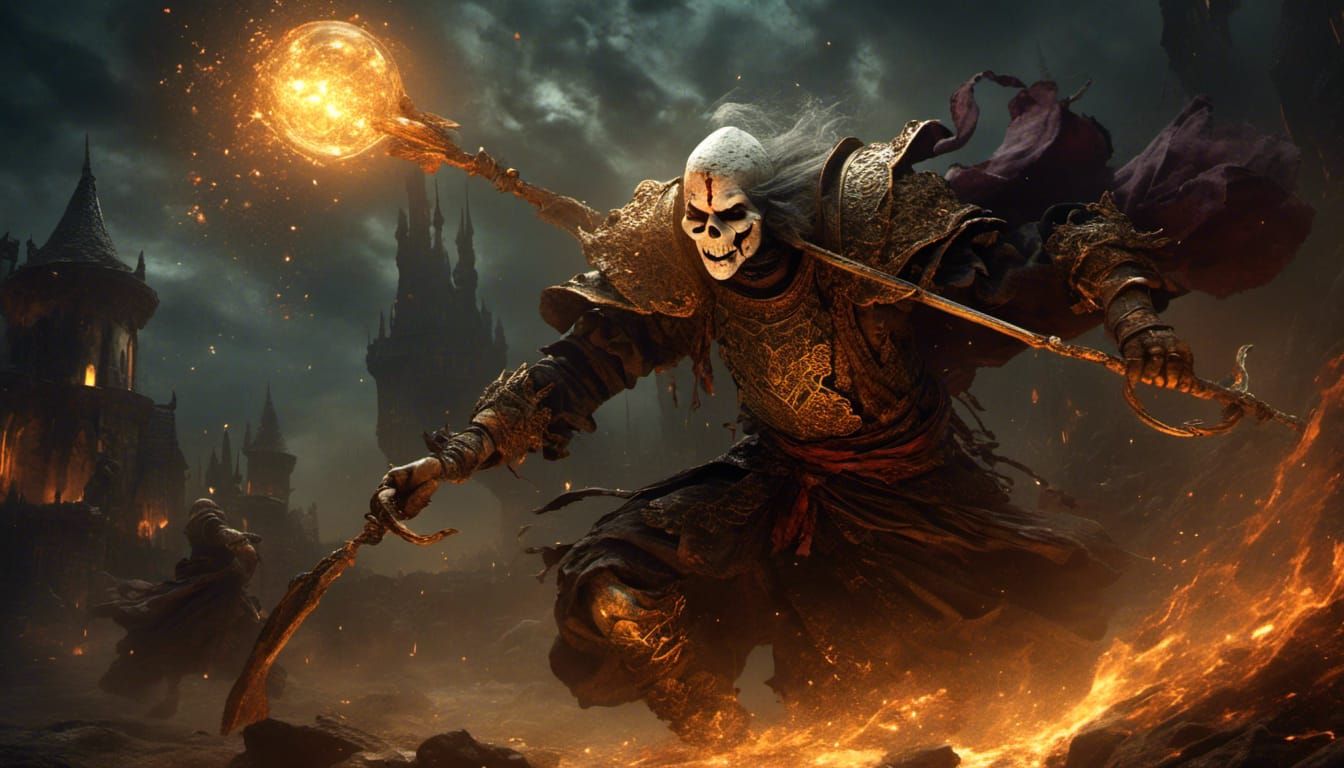 Surreal Clown Dream: Dark Fantasy Concept Art