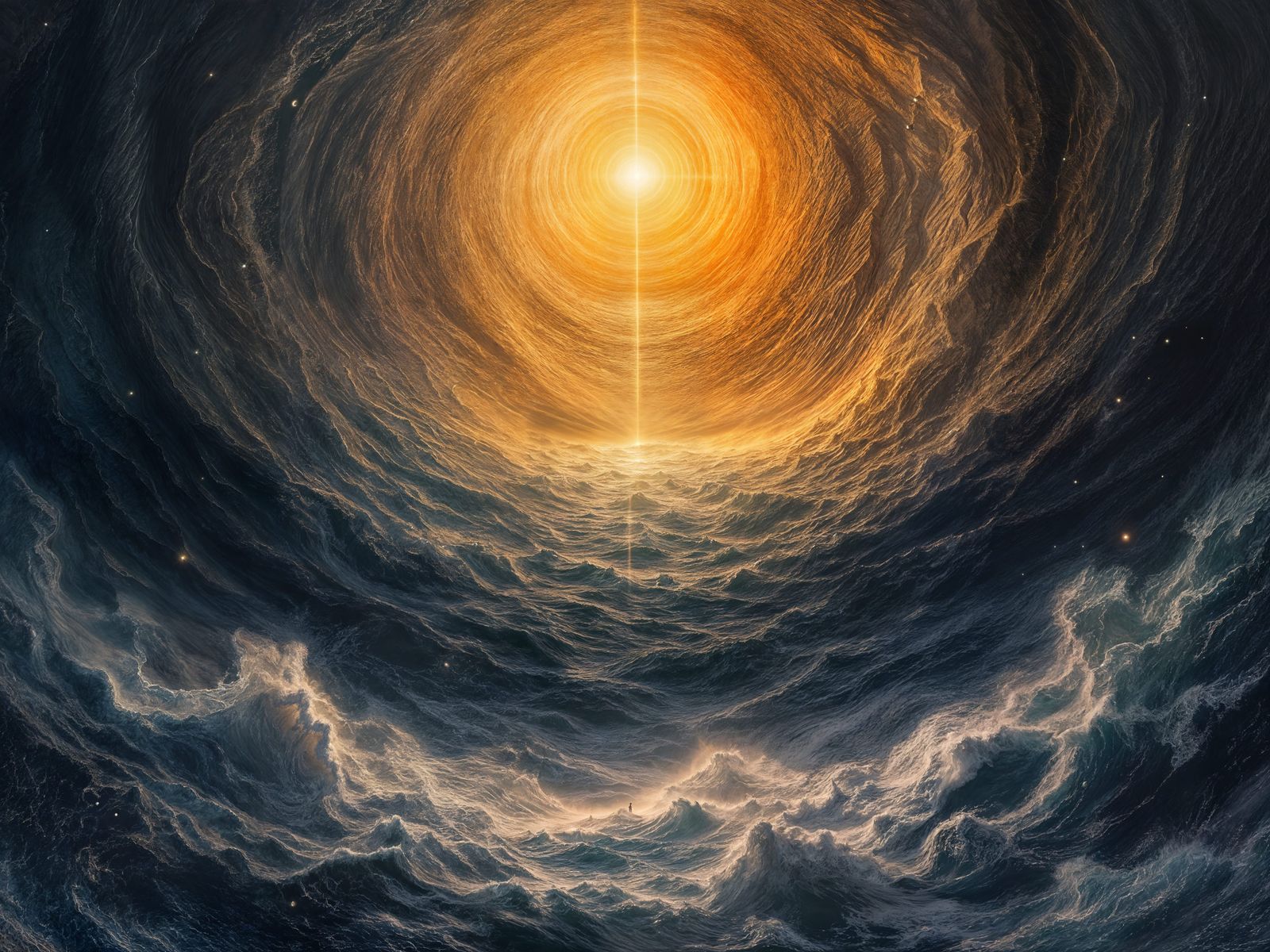 Cosmic Creation of Earth in Surrealist Style