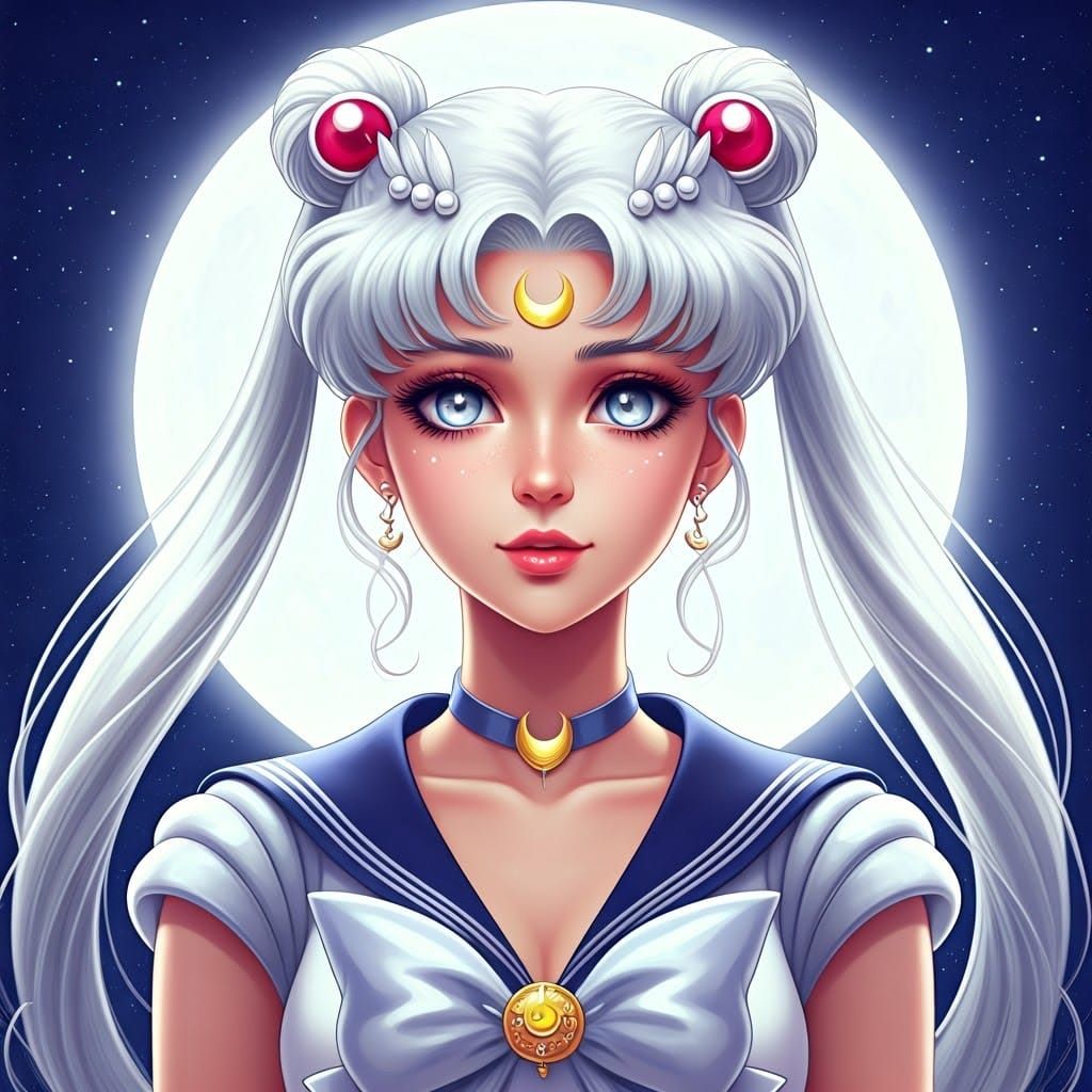 Sailor Moon Magical Girl Under Starry Sky