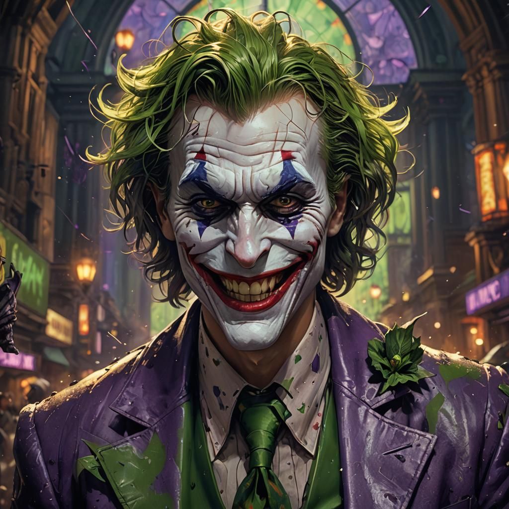 Joker's Darkly Smiling Masterpiece in 8k Resolution