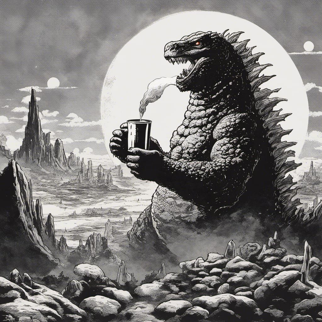 Godzilla's Tea Break: 1954 Atomic Style