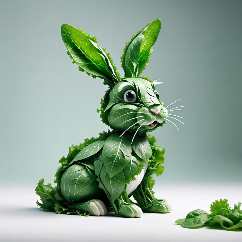 Salad Rabbit: A CGI Comic Sculpture