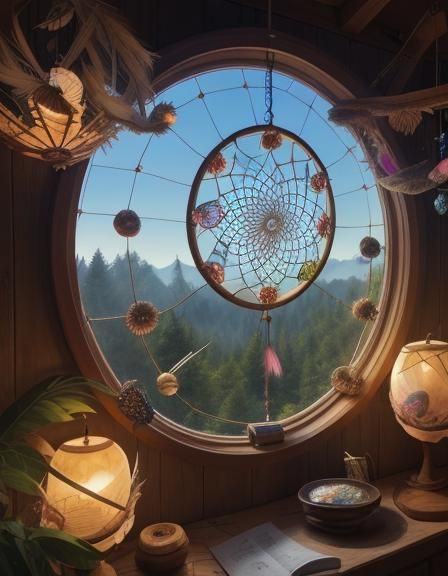 Sacred Geometry - Dreamcatcher Window