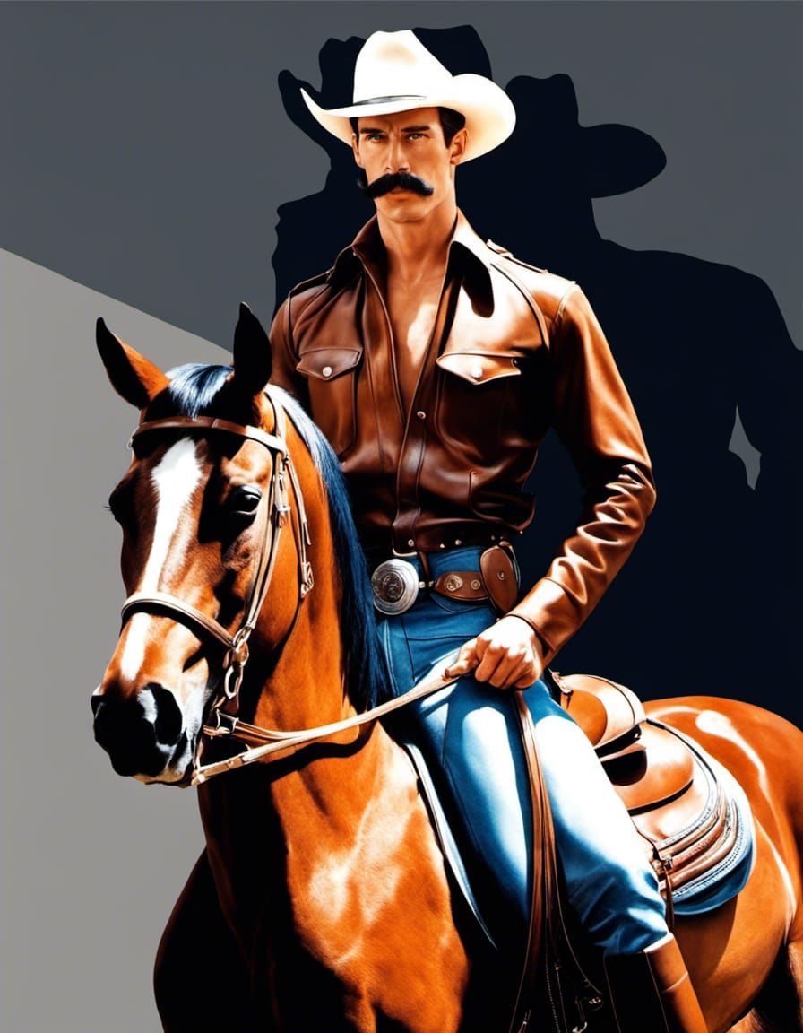 Gothic Cowboy: Homoerotic Horse Riding in Art Style