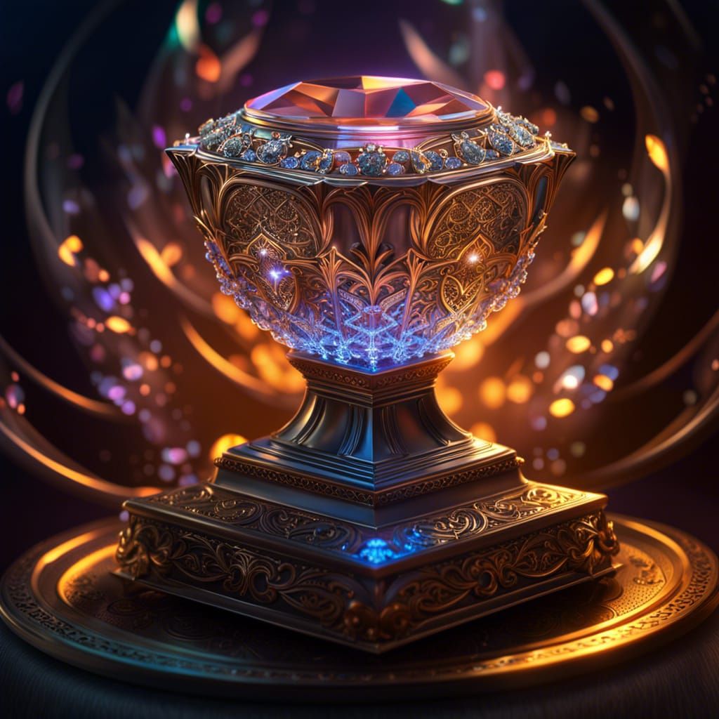 Enchanted Crystal Trophy Brimming with Inspiration