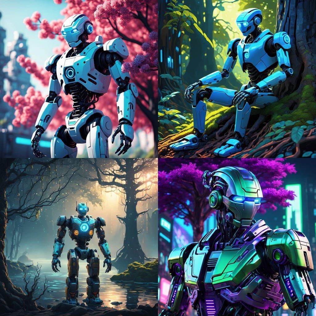 Robot Tree, Smartphone Flower, Satellite Whale: AI Art