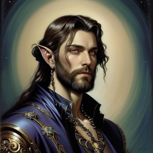 Gothic Fairy High Priest Portrait in Fantasy Style