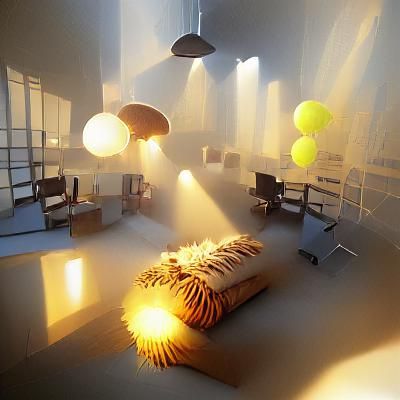 Dreamlike Human Portrait with Volumetric Lighting