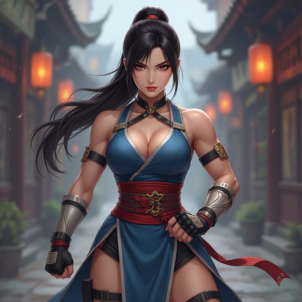 Tifa and Chun-Li Anime Game Fusion