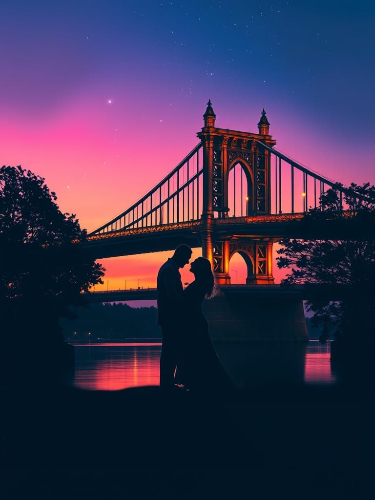 Love's Majestic Bridge at Twilight